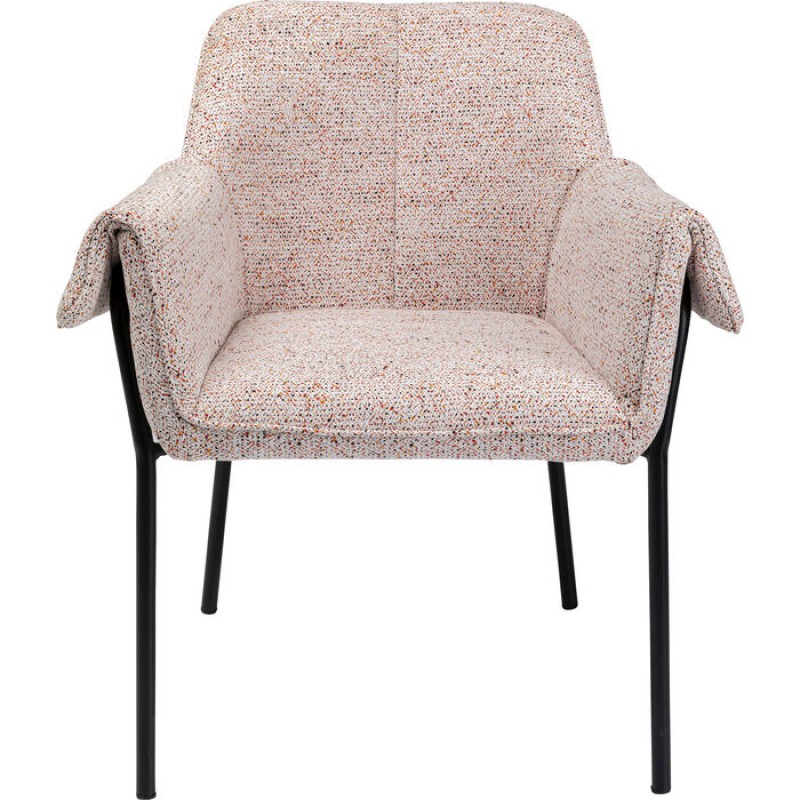 Chair with Armrest Bess Beige Flitter